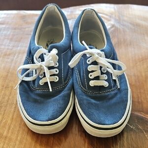 Vans Blue and White Sneakers Classic Skate Style